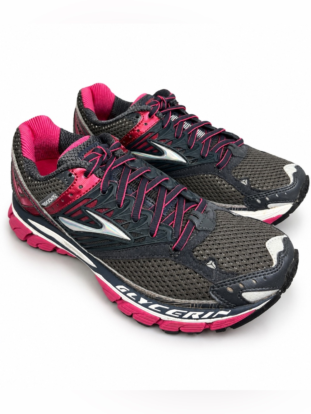Brooks Glycerin 10 Women’s Running Shoes Size 7 Gray Pink Athletic Sneakers
